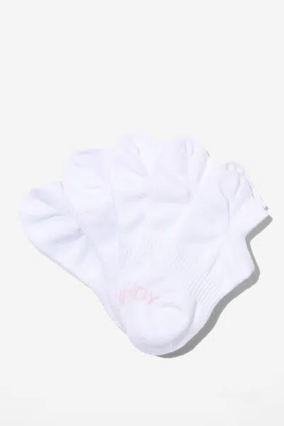 Cotton On Body Low Cut Sneaker Socks 5pk In White