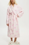Cotton On Body Luxe Terry Robe In Missy Bowstender Touch Pink