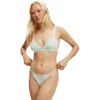 Cotton On Body Margot Embroidered Mesh Triangle Bralette In Blue