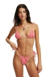Cotton On Body Micro Slider Triangle Bikini Top In Red