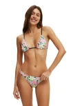 Cotton On Body Micro Slider Triangle Bikini Top In Hayley Hibiscus