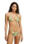 Cotton On Body Micro String Triangle Bikini Top In Green