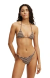 Cotton On Body Micro String Triangle Bikini Top In Multi