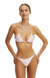 Cotton On Body Micro String Triangle Bikini Top In Pink