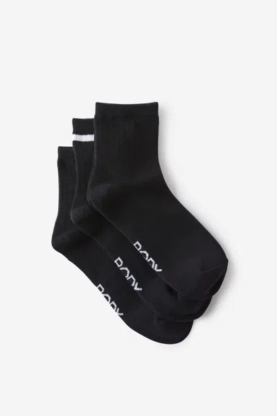 Cotton On Body Mid Crew Socks 3pk In Black