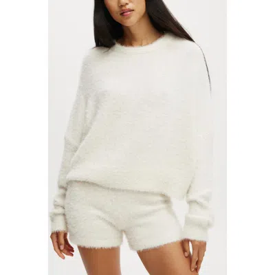 Cotton On Body Novelty Knitted Jumper In Coconut Milk Fluffy