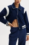 Cotton On Body On Field Panelled Bomber Jacket In Heritage Blue
