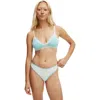 Cotton On Body Organic Cotton Lace Triangle Padded Bralette In Blue