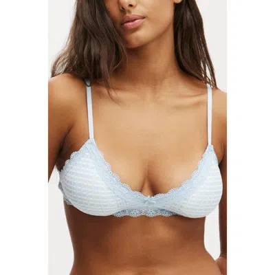 COTTON ON BODY COTTON ON BODY ORGANIC COTTON LACE TRIANGLE PADDED BRALETTE 