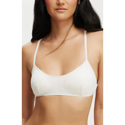 COTTON ON BODY COTTON ON BODY ORGANIC COTTON POINTELLE BRALETTE 