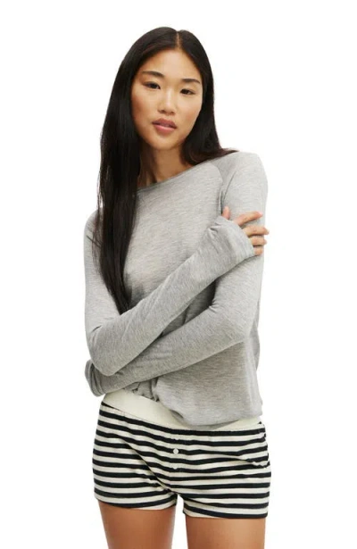 Cotton On Body Peached Jersey Boyshort In Black Antique Claire Stripe