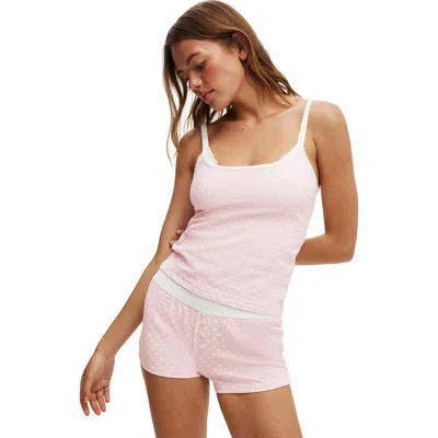Cotton On Body Peached Jersey Longline Cami In French Fairytale Marle White