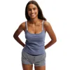 Cotton On Body Peached Jersey Longline Cami In Infinity Blue