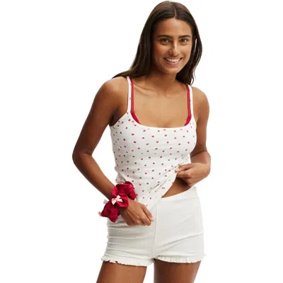 Cotton On Body Peached Jersey Longline Cami In Rose Scarlet