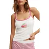 Cotton On Body Peached Jersey Longline Cami In White Raspberry Sorbet