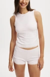 Cotton On Body Peached Jersey Ruched Tank In French Fairytale