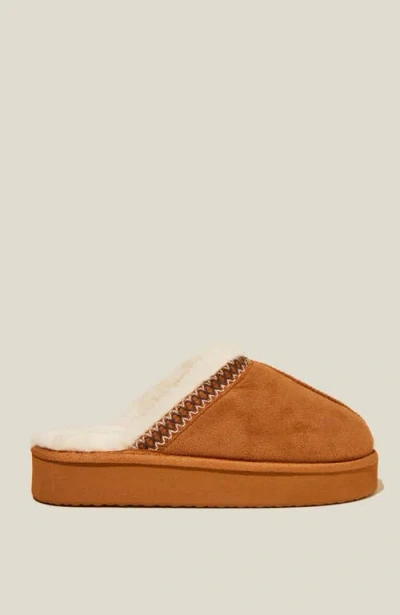 Cotton On Body Platform Mule In Maple Syrup
