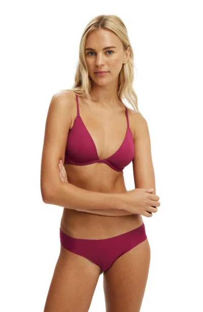 Cotton On Body Plunge Underwire Bra In Pink