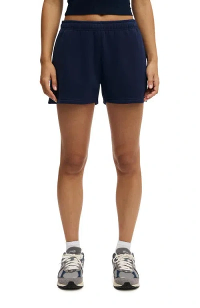 Cotton On Body Plush Essential Gym Short In Blue