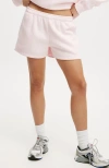 Cotton On Body Plush Essential Gym Short In Cherry Dream Coconut Milk