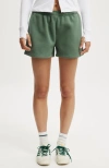 Cotton On Body Plush Essential Gym Short In Emerald Forest