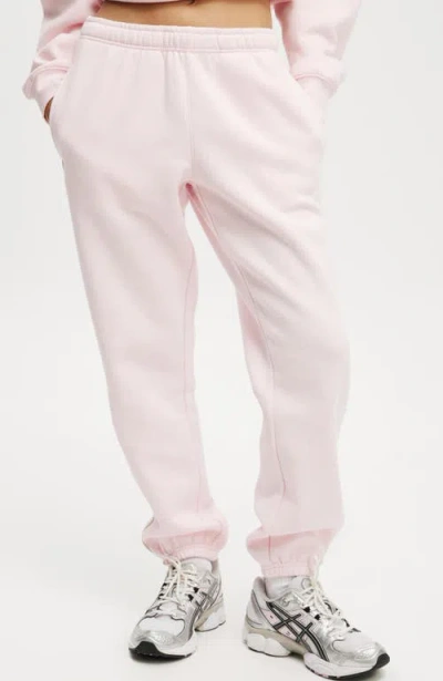 Cotton On Body Plush Essential Gym Sweatpant In Cherry Dream Coconut Milk