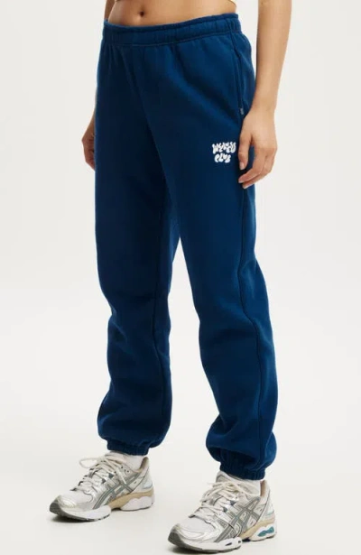 Cotton On Body Plush Essential Gym Sweatpant In Navy Peonywellness Club