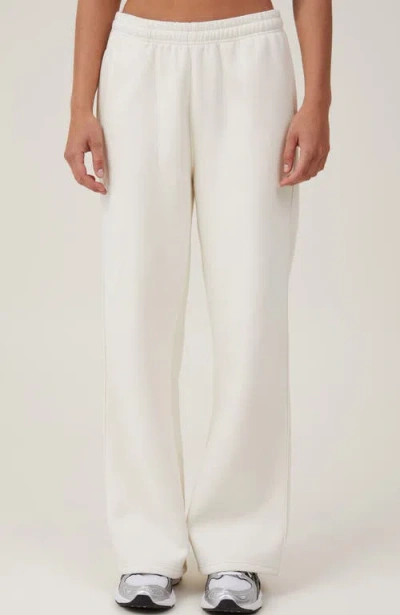 Cotton On Body Plush Essential Straight Leg Sweatpant In Coconut Milk