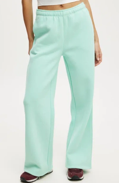 Cotton On Body Plush Essential Straight Leg Sweatpant In Ice Green