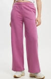 Cotton On Body Plush Essential Straight Leg Sweatpant In Red Violetwhite