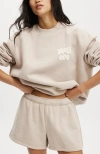 Cotton On Body Plush Graphic Crew Sweatshirt In Sesame Marlecoconut Milk