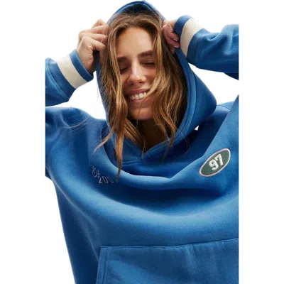 Cotton On Body Plush Premium Graphic Hoodie In Blue