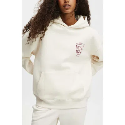Cotton On Body Plush Premium Graphic Hoodie In Coconut Milk Heritage