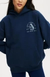 Cotton On Body Plush Premium Graphic Hoodie In Dark Water Social Club