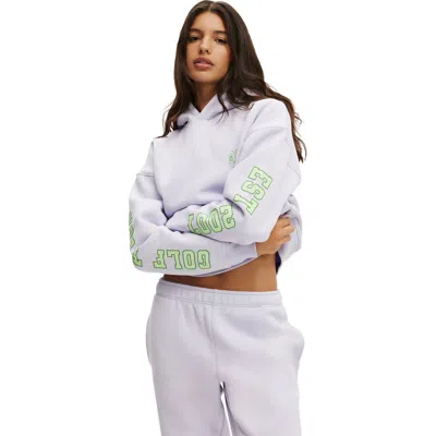 Cotton On Body Plush Premium Graphic Hoodie In Pastel Lilac Retro Resort