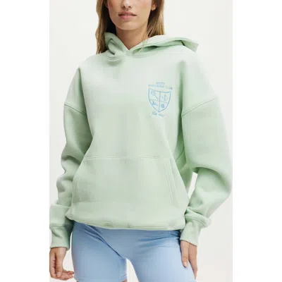 Cotton On Body Plush Premium Graphic Hoodie In Silt Heritage Wellness Club