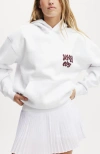 Cotton On Body Plush Premium Graphic Hoodie In White