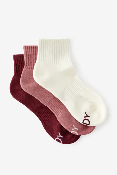 Cotton On Body Qtr Crew Sock 3pk In Multi