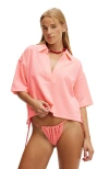 Cotton On Body Rib Beach Polo Top