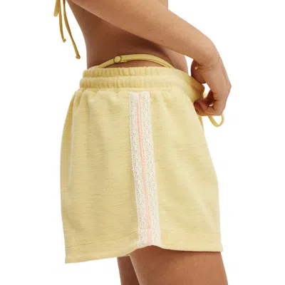 Cotton On Body Rib Beach Short In Yellow