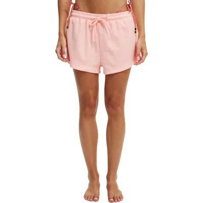 Cotton On Body Rib Beach Short In Coral Dream