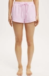 Cotton On Body Rib Beach Short In Pale Pink