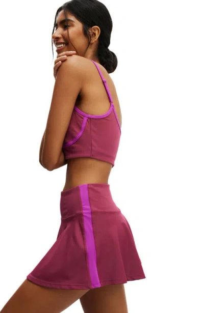 Cotton On Body Round Out Lifestyle Skirt In Sangria Passion Plum