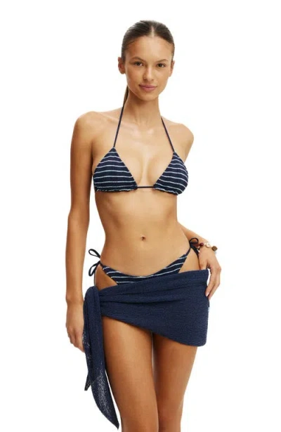 Cotton On Body Rumi Open Knit Mini Sarong Skirt In Blue
