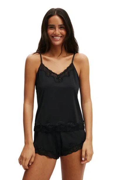 Cotton On Body Sabrina Lace Longline Cami In Black