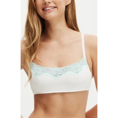 Cotton On Body Sabrina Lace Scoop Bralette In White