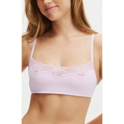 Cotton On Body Sabrina Lace Scoop Bralette In Purple