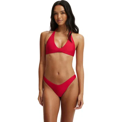 Cotton On Body Scoop Neck Halter Bikini Top In Yellow