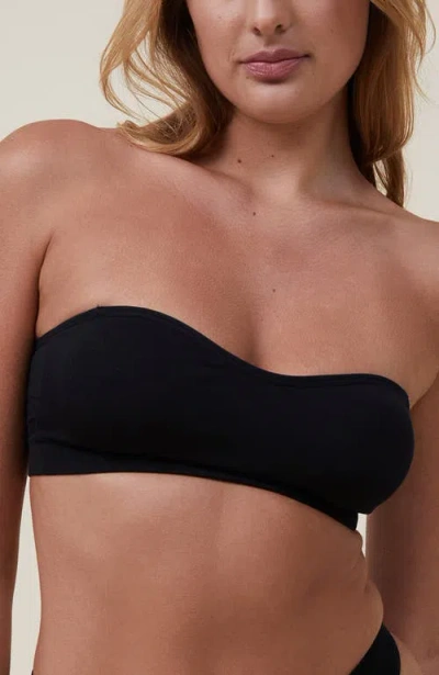 Cotton On Body Seamless Sweetheart Padded Bandeau In Black