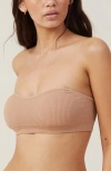 Cotton On Body Seamless Sweetheart Padded Bandeau In Maple Sugar